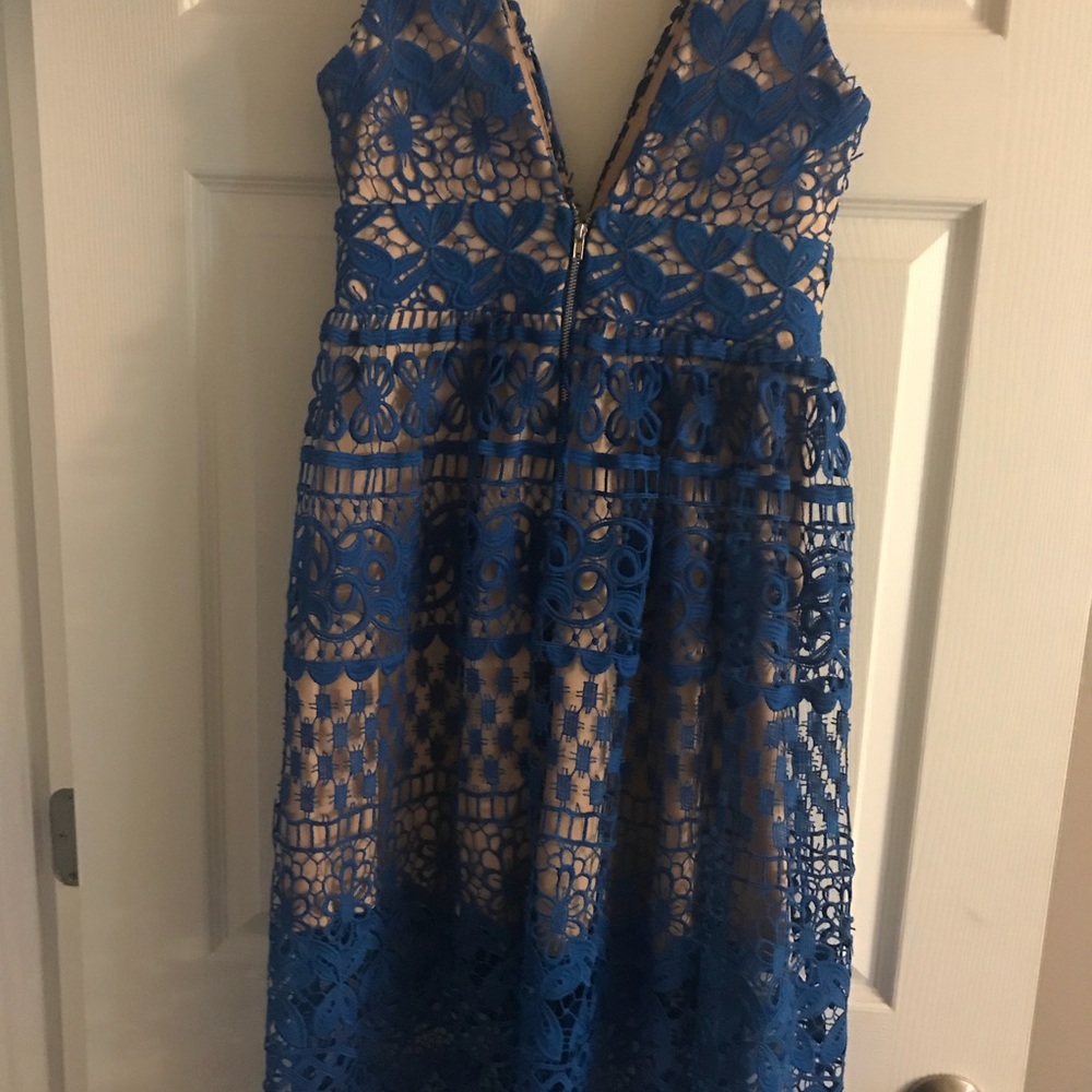 Lulus crochet overlay dress. Size S